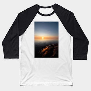 Calm serene sunrise lake scenery Baseball T-Shirt